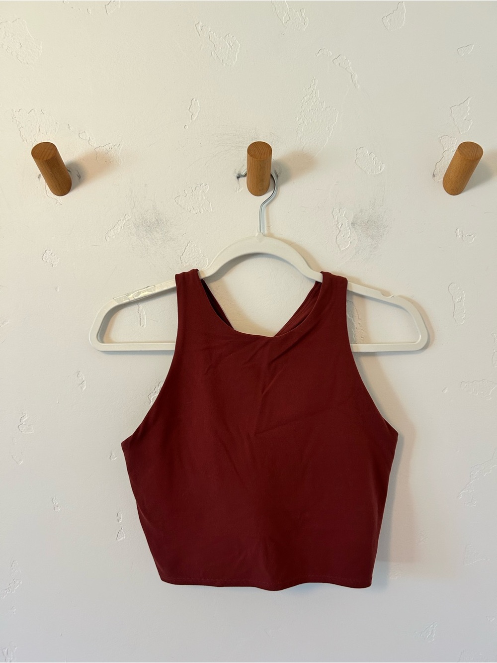 Athleta Conscious Crop Sports Bra Medium Support Sz Med Brick Red Run *NO pads